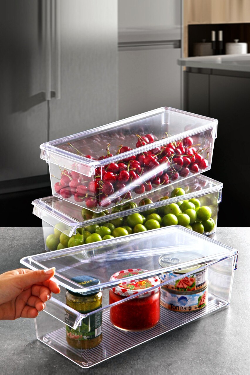 Set organizatoare frigider, Hermia, 639OKK1124, Transparent - imagine 4